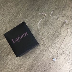 LaFonn December Birthstone-Silver Chain Necklace